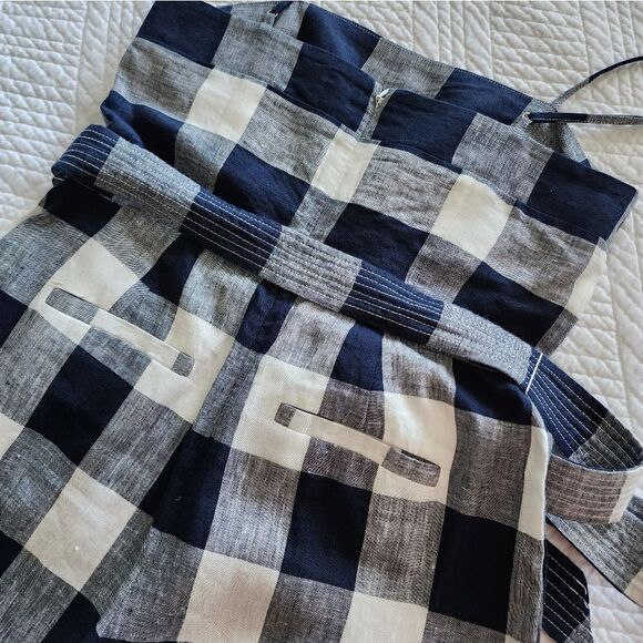 J crew gingham spaghetti straps with pockets crop coastal jumpsuit - Picture 14 of 16